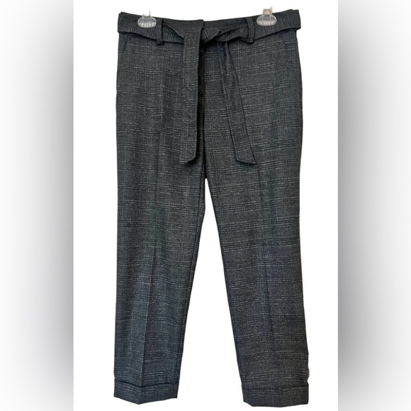 Petite Tie Waist Slim Pants in Texture - Picture 3 of 4